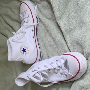 White converse high tops